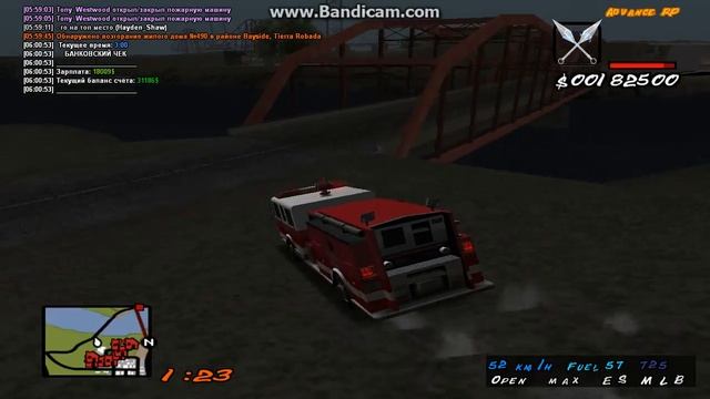 Как правильно залетать на пожар | Работа пожарника Advance RP смотреть онлайн