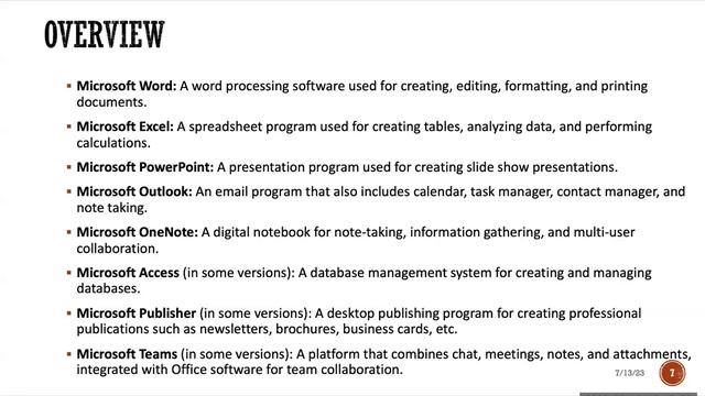 GIT 1212 - Microsoft Office for Workplace - 2023 - Lecture 1 смотреть онлайн