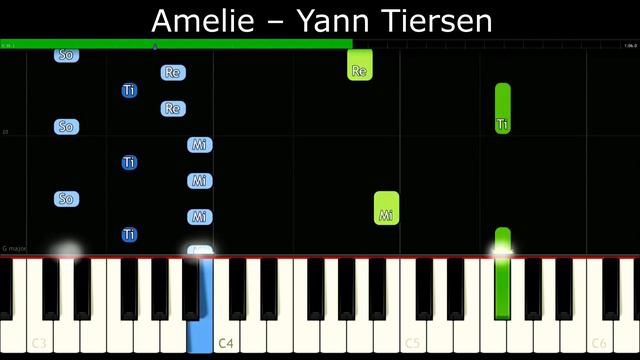 Amelie – Yann Tiersen [Easy Piano Tutorial] | SHEET MUSIC + MIDI 🔥 смотреть онлайн