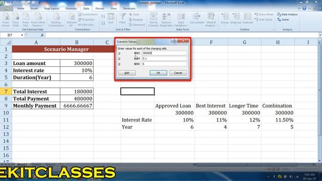How to use Scenario Manager in excel 2007/2010/2013/2016 [Hindi] смотреть онлайн