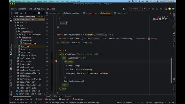 Building Steppers in React Application смотреть онлайн