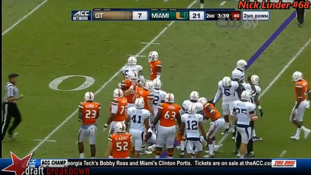 Nick Linder (Miami C) vs Georgia Tech 2015 смотреть онлайн