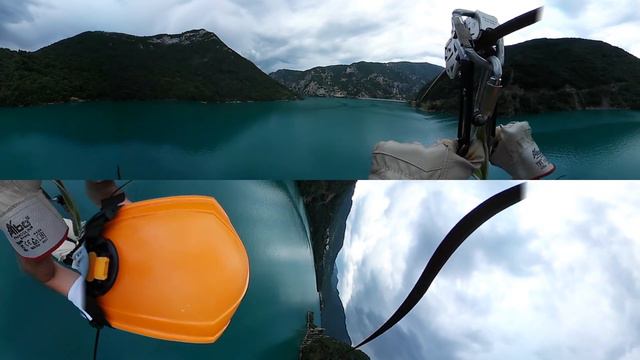 Montenegro longest Zip Line - 1400 m - Eko Piva - 360 VR video смотреть онлайн