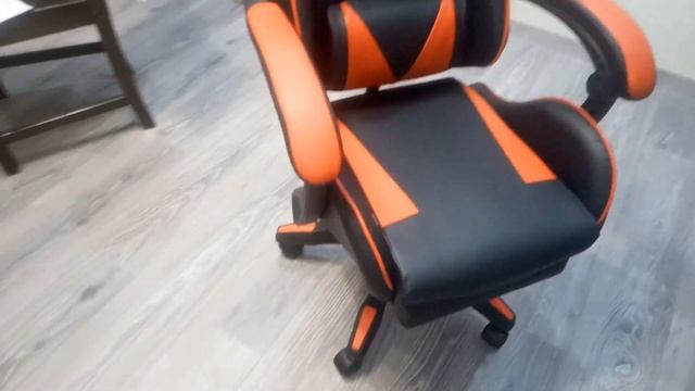 Шикарный игровой компьютерный офисный стул с подножкой удалось купить у китайцев ) Делимся обзором. смотреть онлайн