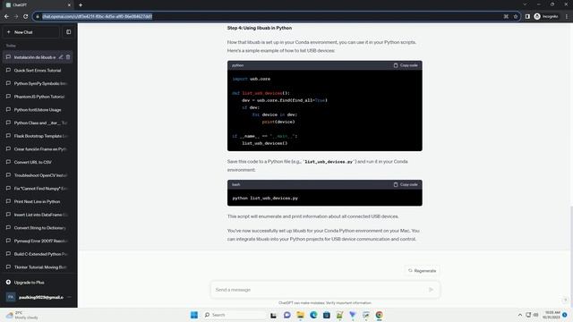 How to setup libusb for a conda Python environment in Mac смотреть онлайн