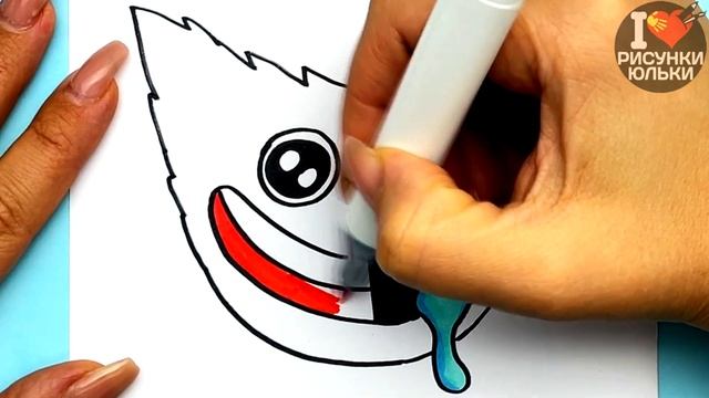 Как нарисовать Хагги Вагги с Синим из Радужных Друзей | Рисунки Юльки Поппи Плейтайм и Роблокс смотреть онлайн