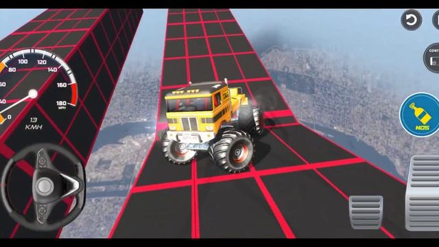 Monster truck mega ramp - crazy driving offroad truck racing - android gameplay смотреть онлайн