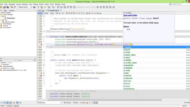 Java Swing GUI: Payment Design смотреть онлайн