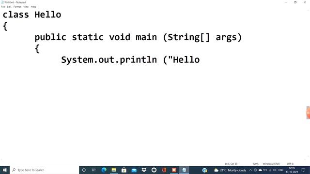 How To Execute Java Hello World ! Program смотреть онлайн