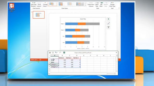 How to make a bar graph in PowerPoint 2013 смотреть онлайн