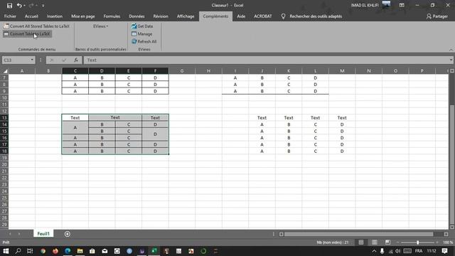 Excel to LaTex table смотреть онлайн