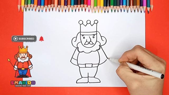 How To Draw a King For Kids and Beginners | Easy Drawing and Coloring Tutorial смотреть онлайн