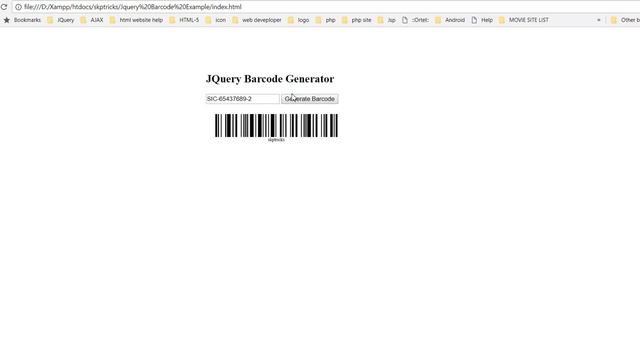 Simple jQuery Based Barcode Generator - Barcode смотреть онлайн
