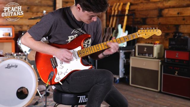 No talking...Just Tones | Fender Custom Shop '58 Strat Relic Faded Aged Candy Apple Red смотреть онлайн