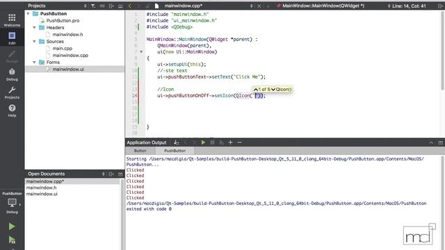 QPushButton | How to set Text| Icon| Create Toggle Button| Create Menu Button| (Qt C++ Tutorial #11 смотреть онлайн