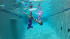 Live Mermaids Swimming in Our Pool!