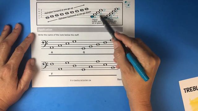 Beginning Band Music Theory - BASS CLEF note names (FOURTH LESSON) worksheet link in description смотреть онлайн