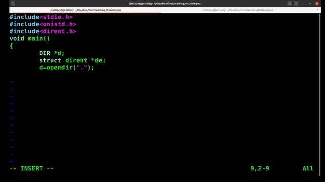 KTU | CSL204 | Operating Systems Lab - opendir, readdir system call смотреть онлайн