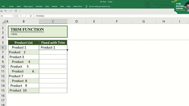 INSTANTLY REMOVE THE EXTRA SPACES WITH TRIM EXCEL FORMULA смотреть онлайн