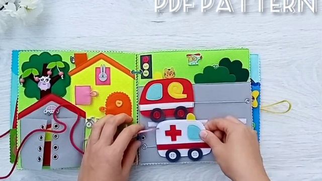МАСТЕР-КЛАСС!!! Развивающая книжка МЕДВЕЖОНОК!!! Quiet Book PDF Pattern!!! смотреть онлайн