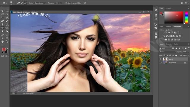 no. 21 how to use back ground eraser tool in adobe photoshop cc 2018 in urdu/hindi by amjad смотреть онлайн