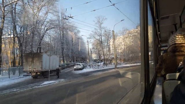 Трамвай, маршрут №61 ЛМ-99К б.0436 (09.02.2021) Санкт-Петербург смотреть онлайн