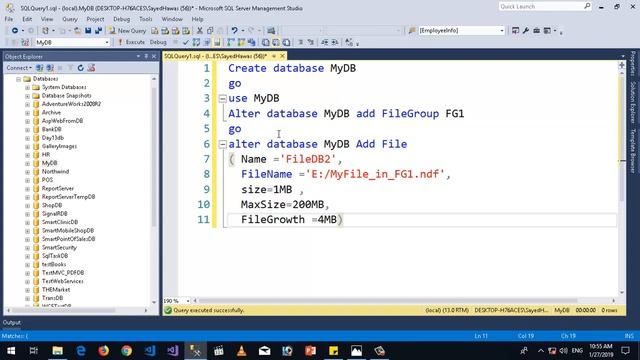 72- How To Add Table in File on File Group SQL Server أضافة جدول الي ملف مجمع смотреть онлайн