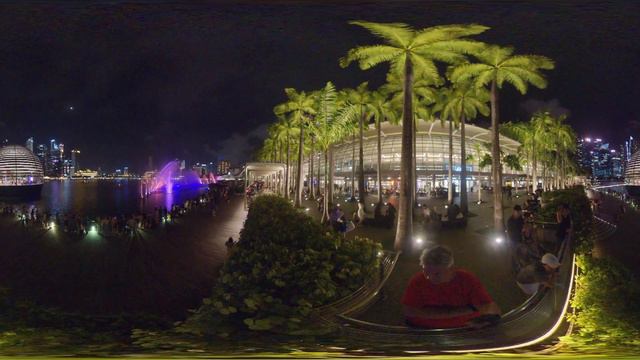 Шоу воды и света в Сингапуре. Шоу фонтанов в Марина Бэй. Singapore water light show 360° VR смотреть онлайн