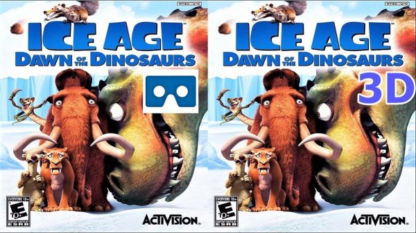 Ice Age 3 3D video SBS VR box google cardboard