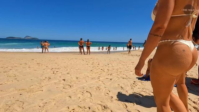 🇧🇷 Sun And Beautiful People At PRAIA DO LEBLON In Summer 4K | Brazil Beach Walk