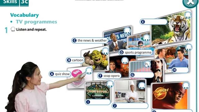 Excel 8 module 3c p34 ex1 TV programmes Vocabulary смотреть онлайн