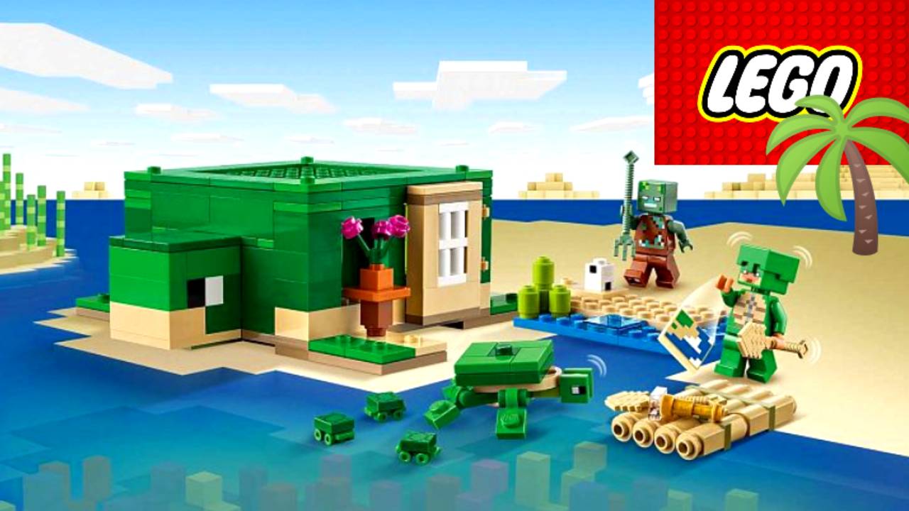LEGO Minecraft 21254 Домик на Черепашьем пляже Обзор набора лего смотреть онлайн