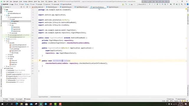 #3. MVVM Architecture with FireStore in Bangla: Check User Sign In or Not in Firebase смотреть онлайн