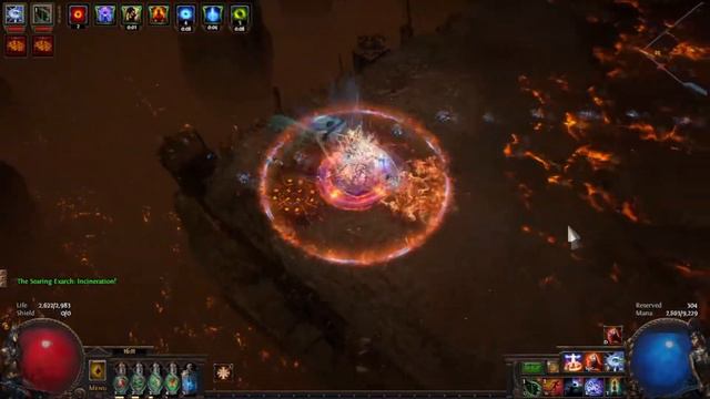 [POE] 3.19 mana miner vs Uber Searing Exarch, tankando meteoros. смотреть онлайн
