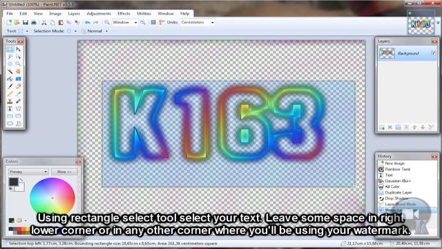 Paint.NET tutorial number 55 - Watermark смотреть онлайн