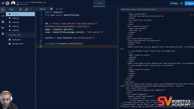 SV Robotics Drop In Class Series - Introduction to Web Scraping (Python / Beautiful Soup) смотреть онлайн
