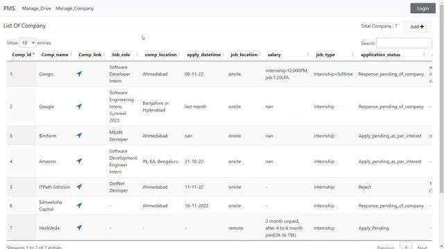 Placement Management System-Demo | manage drive | Php project | Softweb смотреть онлайн