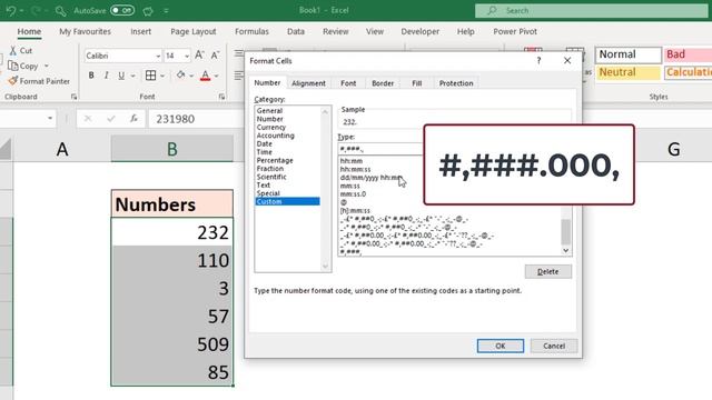 Display Number Divided by 1000 - Custom Number Format смотреть онлайн