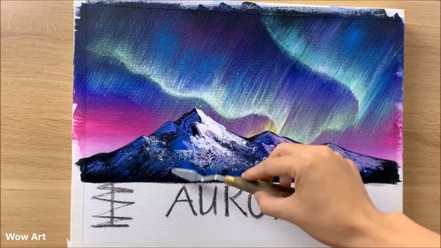 Daily Challenge #66 /Bob Ross Style / Northern Lights Painting / Aurora Borealis Painting смотреть онлайн