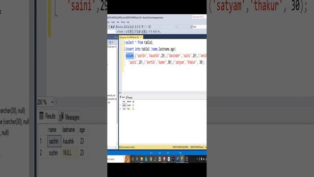 How to insert multiple records in SQL table using Insert into by Ruchin kaushik смотреть онлайн