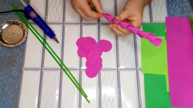 Цветы из фоамирана за 5 минут. DIY Foamiran Flowers Tutorial Декор своими руками