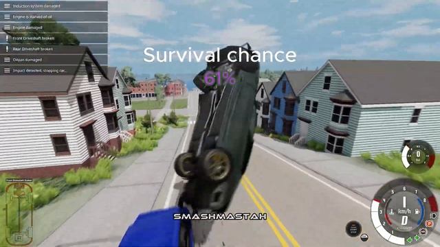 Survival Chance #1 #beamngdrive #beamngcrashes #crash #beamngmods #car #audi
