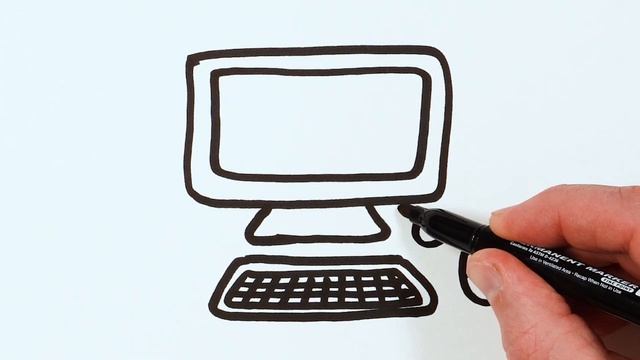 Рисуем фломастерами. Простой милый рисунок. Рисование для детей смотреть онлайн