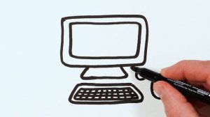 Рисуем фломастерами. Простой милый рисунок. Рисование для детей