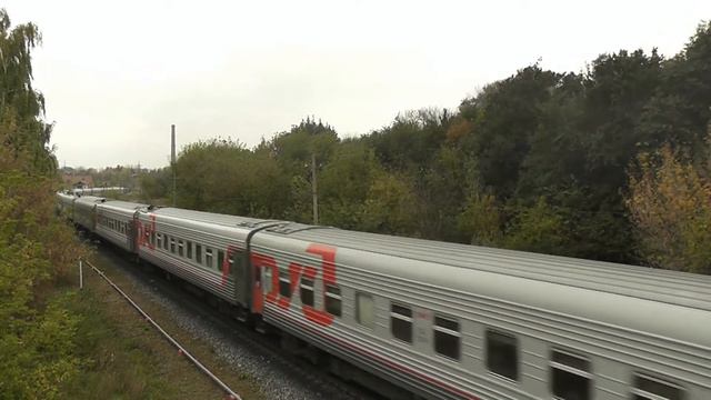 ТЭП70-0406 с пассажирским поездом, перегон Узловая-I - Узловая-III смотреть онлайн