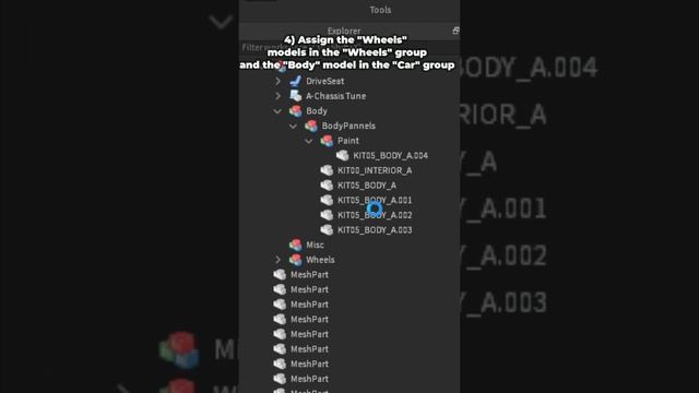 [ROBLOX TUTORIAL] How to Do Collision Groups for A-Chassis Cars #shorts смотреть онлайн