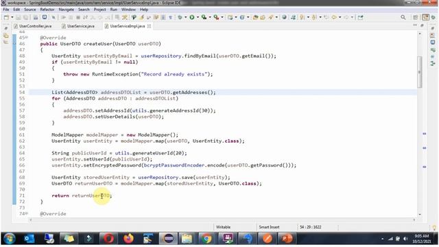 Spring boot - RESTful Web Service Endpoint for Create User and Addresses @OneToMany Relationship смотреть онлайн