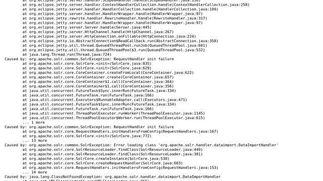 Error enabling DIH on SOLR4 смотреть онлайн