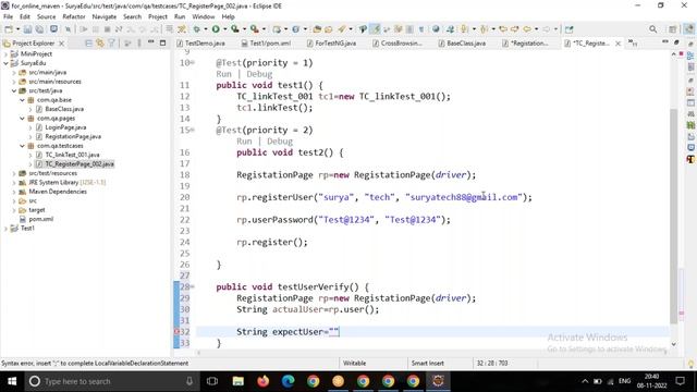 Major project part-2 selenium with java maven project with testng framework pom #automation #testng смотреть онлайн