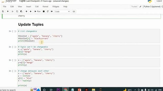 21 - Tuple in python | Data Structure , each and everything is defined in the video смотреть онлайн